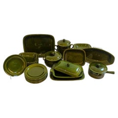 32-Piece Vintage Swedish Höganäs Keramik “Old Höganäs” Eldfast Stoneware Service