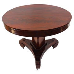 19th-Century Mahogany Empire-Style Guéridon Center Table