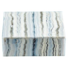 Banded Lace Agate Box with Gilt-Brass Hinge