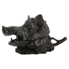 Don't be a boar: A 19th Century Bronze Boar Inkwell