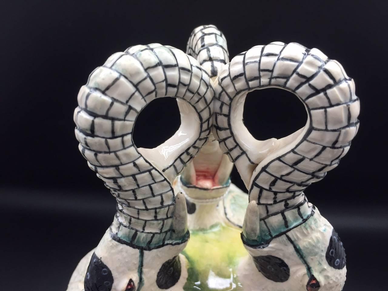 Elephant Tureen Ceramic Sculptures by Ardmore from South Africa, a Pair In Good Condition In New York, NY