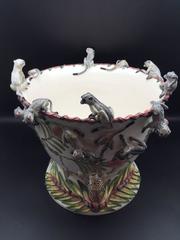 Monkey Planter, Ceramic Sculpture by Ardmore from South Africa