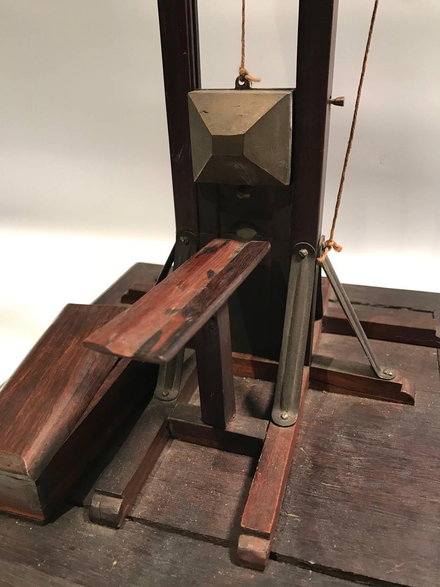 Guillotine Cigar Cutter with Coffin Cigar Tip Box In Excellent Condition In New York, NY
