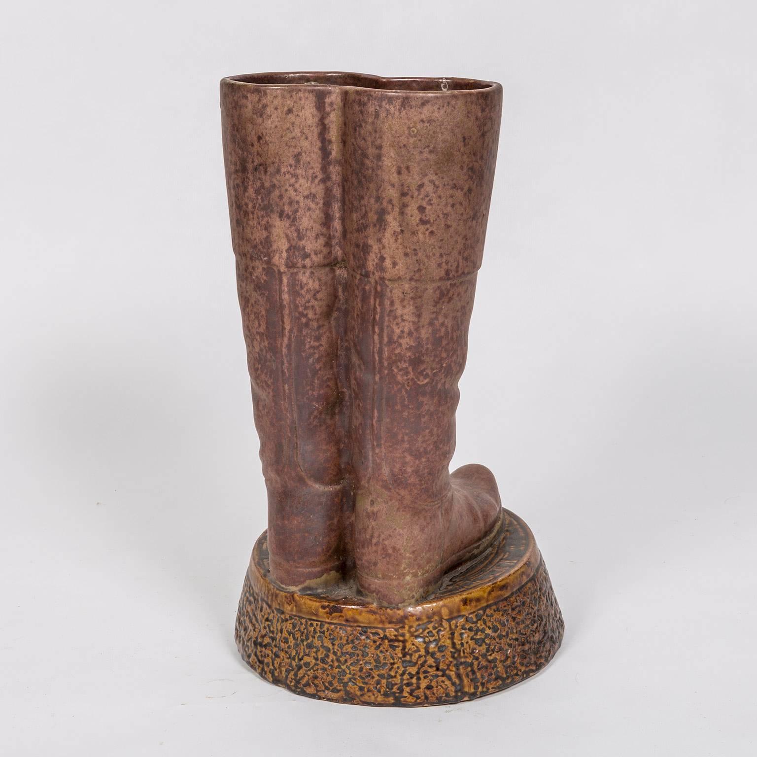 riding boots umbrella stand