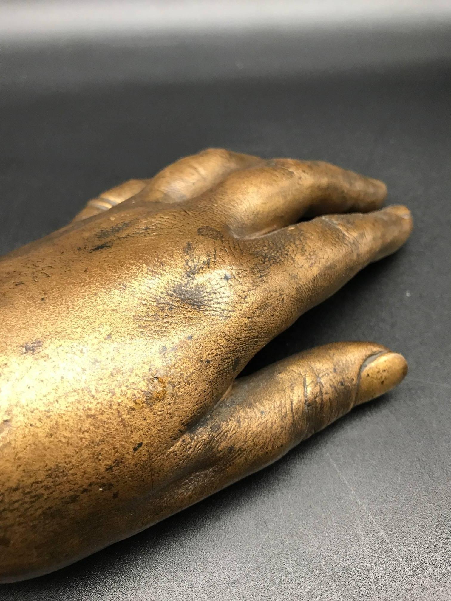 French 19th Century Life-Size Gilded Bronze Hand 3
