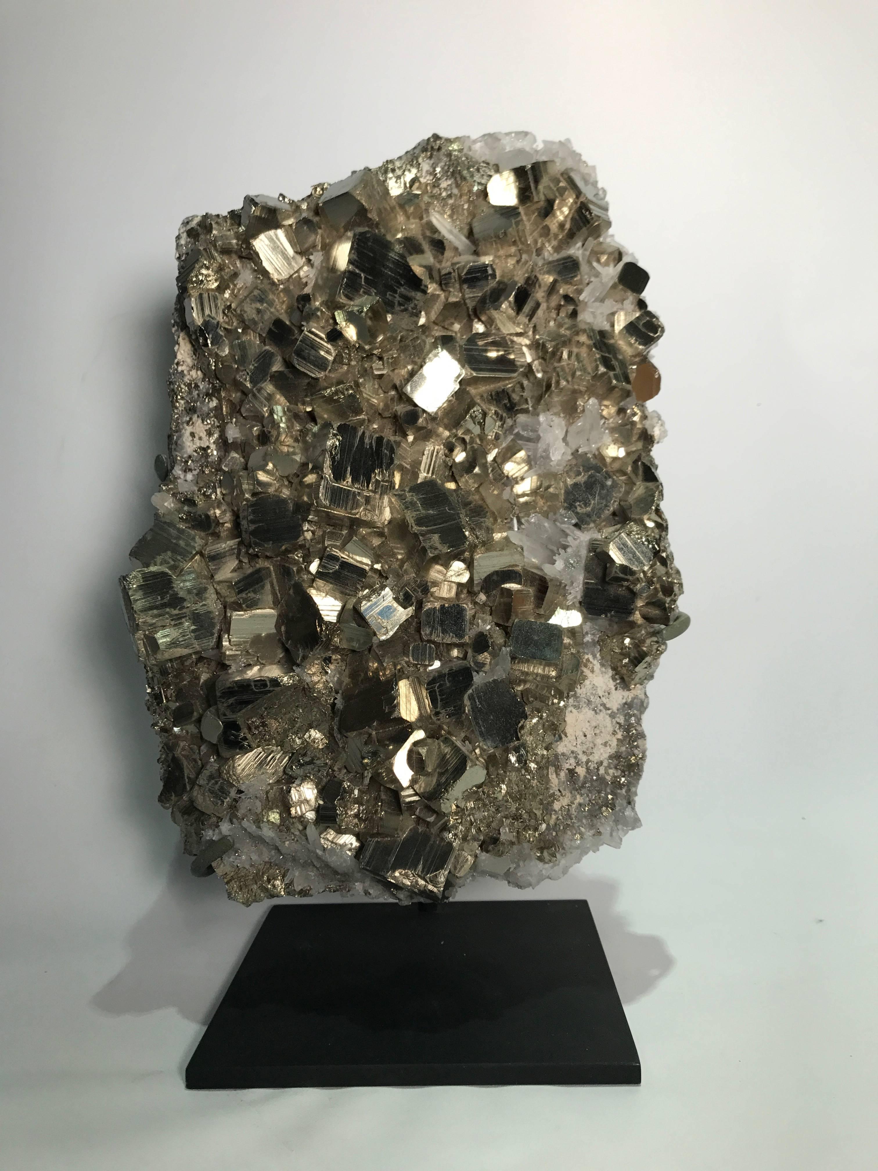 Mounted Pyrite Mineral Specimen 