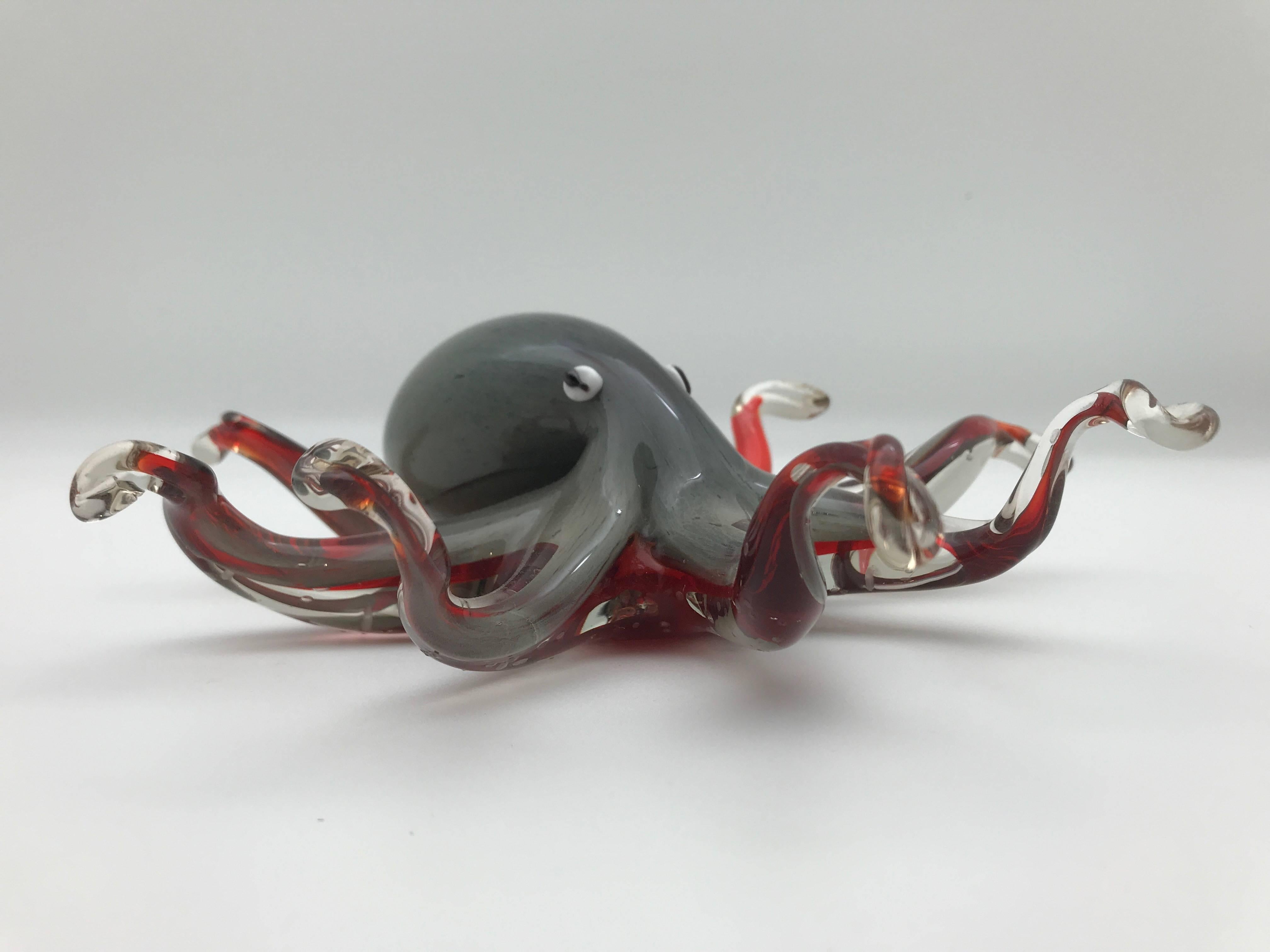 Beautiful handblown Murano glass octopus.