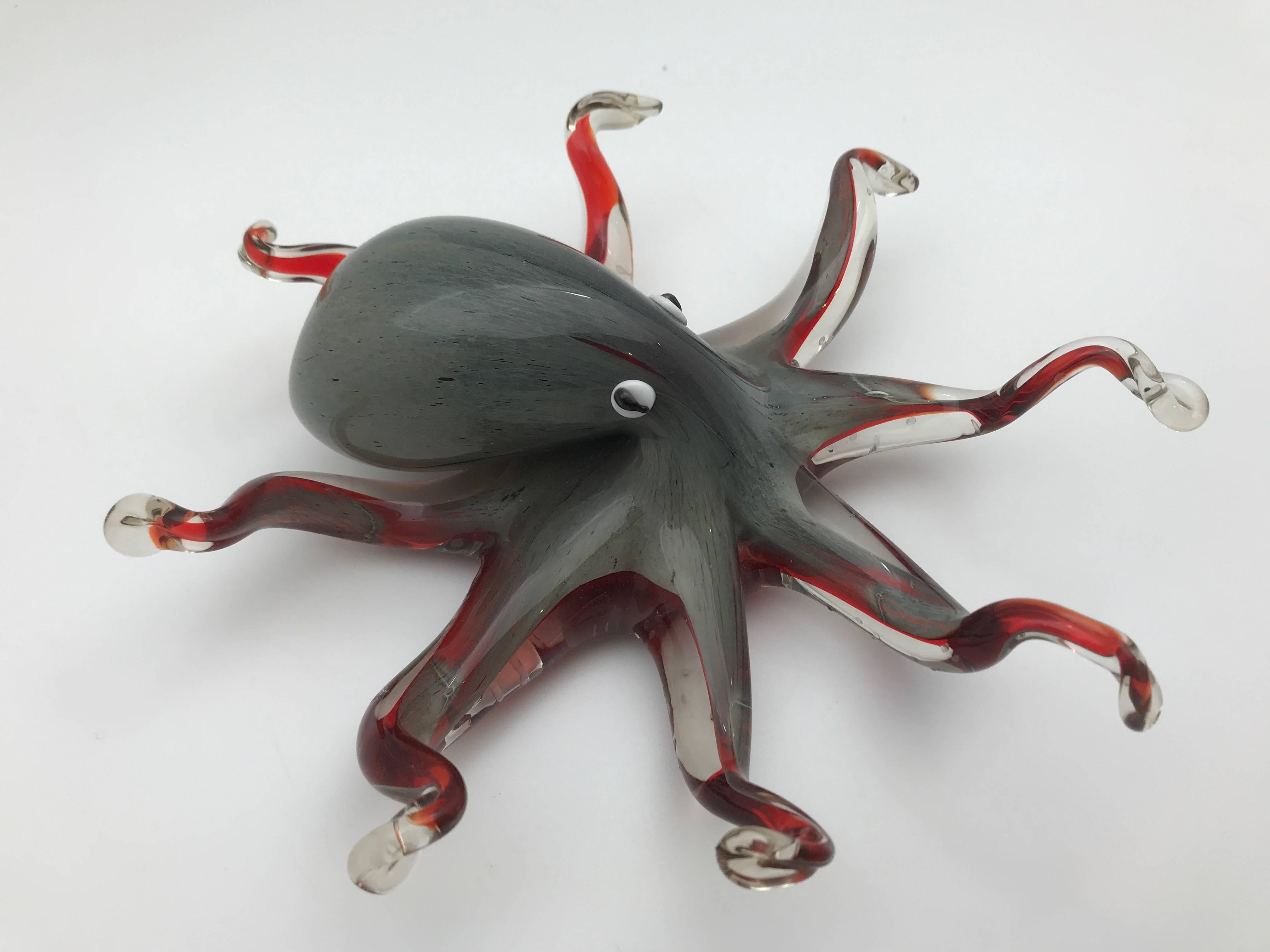 hand blown glass octopus