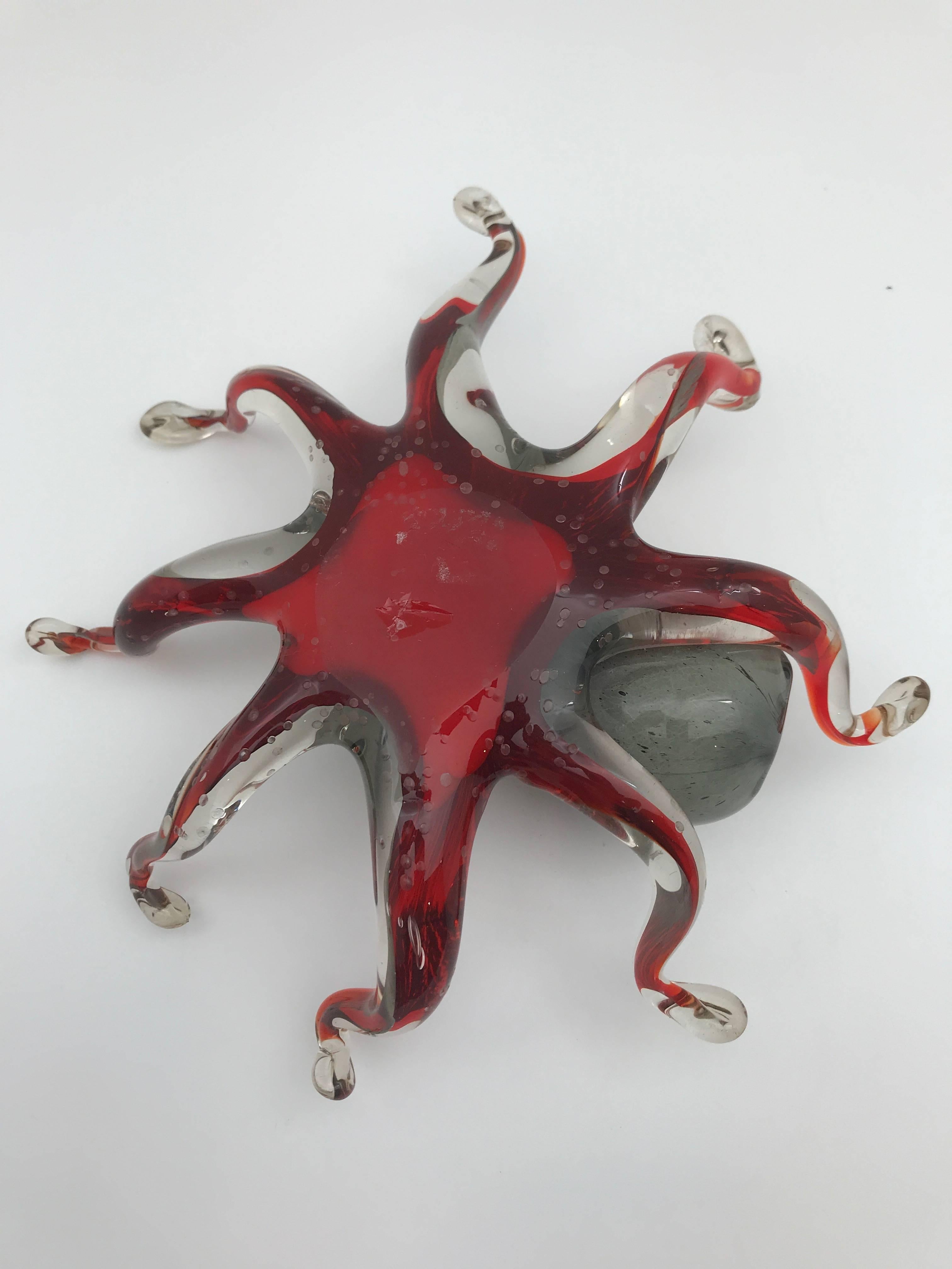 Italian Handblown Murano Italy Glass Octopus