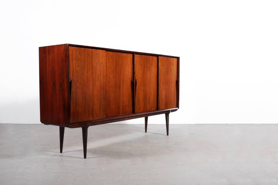 A Classic Danish piece by Gunni Omann, superb rosewood sideboard produced by Omann Jun in the 1960s.
Excellent condition.