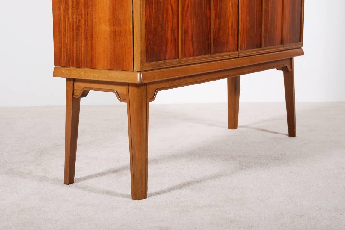 Beautiful Walnut and Beech Double Doors Cabinet, 1947 2