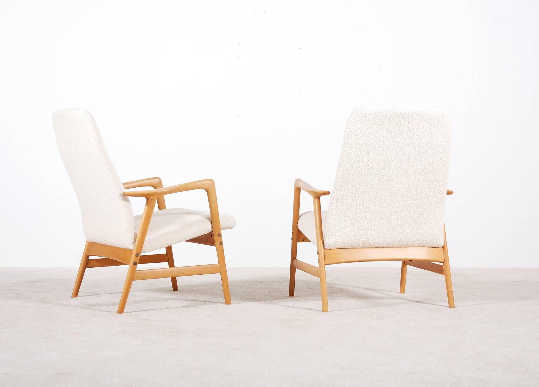 Danish Alf Svensson Pair of Lounge Chairs for Fritz Hansen, 1957