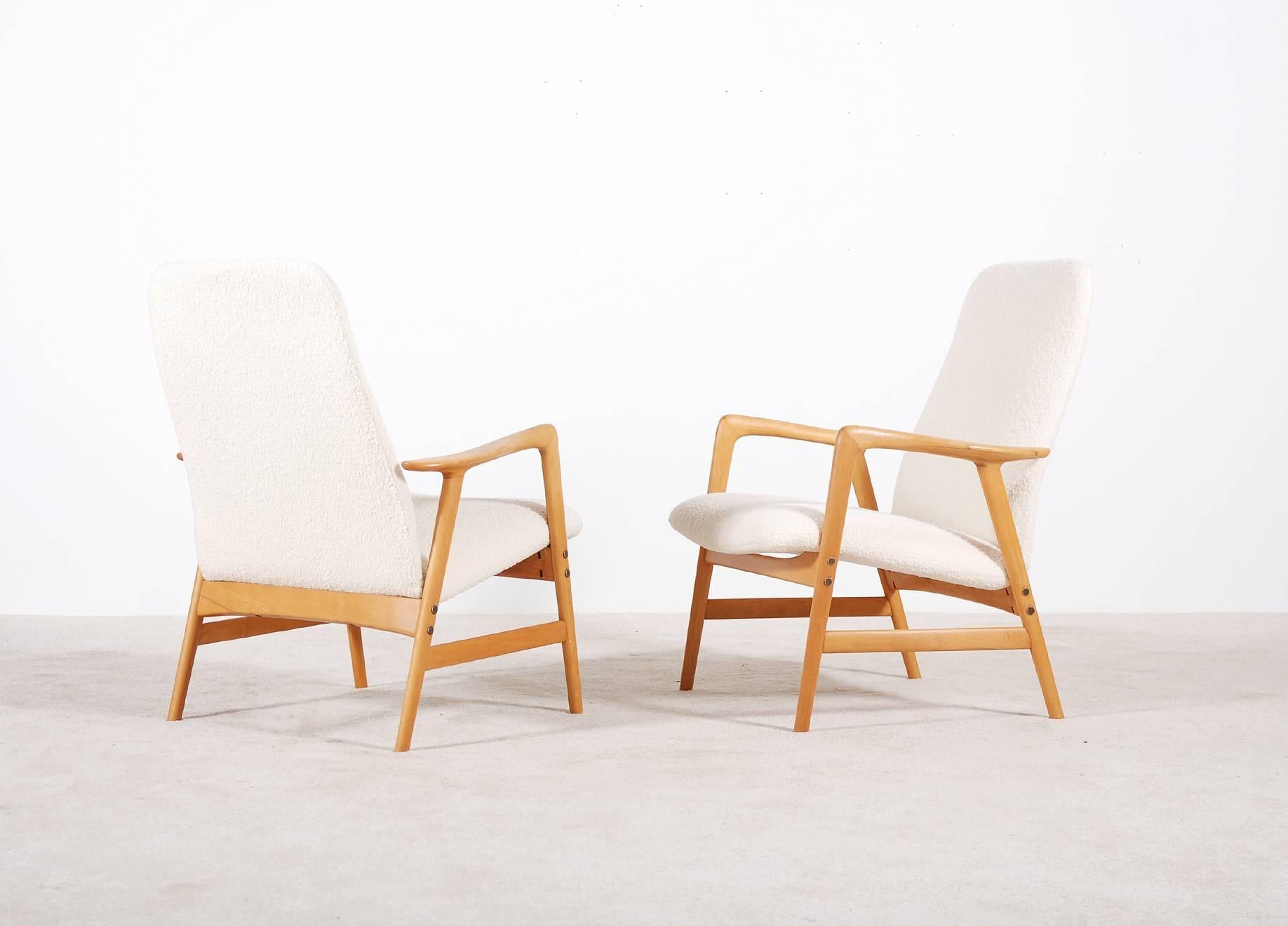 Scandinavian Modern Alf Svensson Pair of Lounge Chairs for Fritz Hansen, 1957