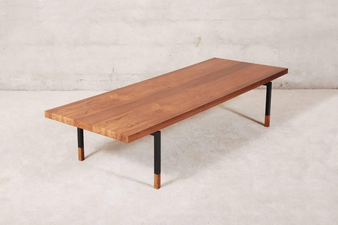 Danish Extra Long Rosewood Coffee Table by Johannes Aasbjerg for Illums Bolighus, 1960s