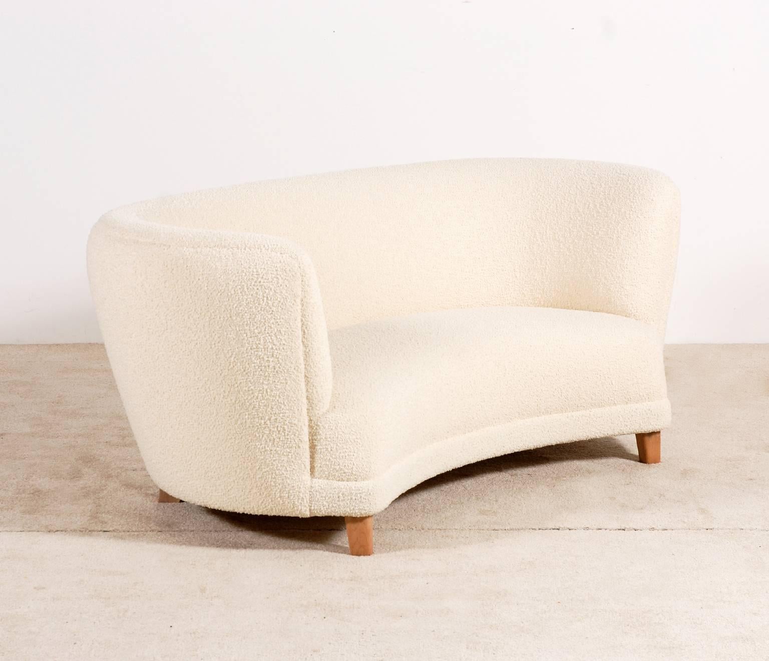 curved two seater sofa