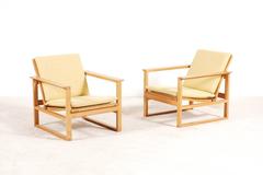 Børge Mogensen Pair of Lounge Oak Chairs Model 2256, 1956