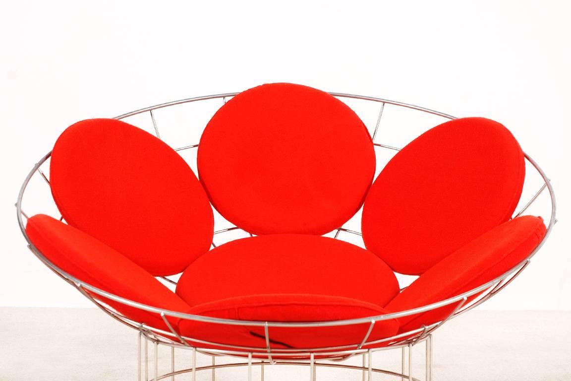 Galvanized Verner Panton Pair of Peacock Chairs for Plus-Linje, circa 1959