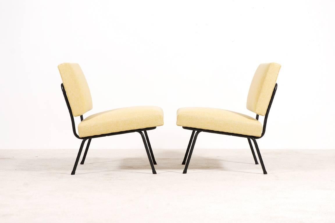 Mid-Century Modern Pair of Florence Knoll Easy Chairs for Knoll International, 1955