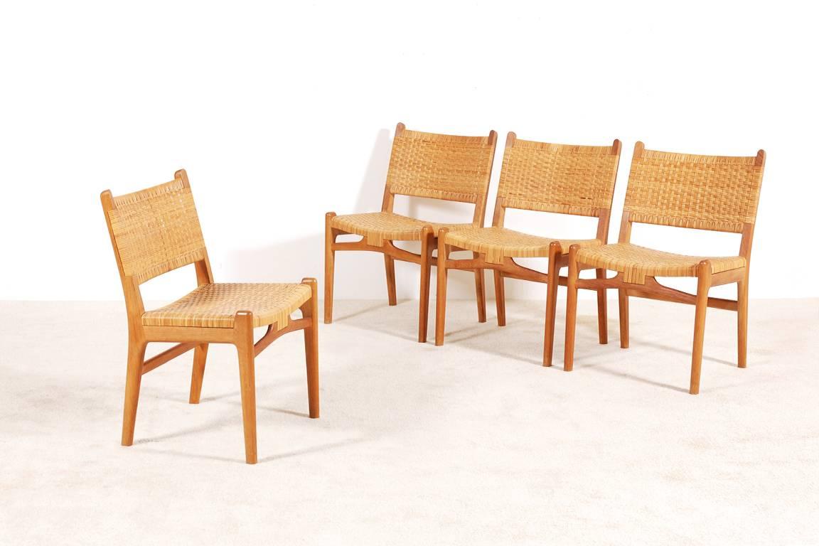 Scandinavian Modern Hans J. Wegner, Set of Four 