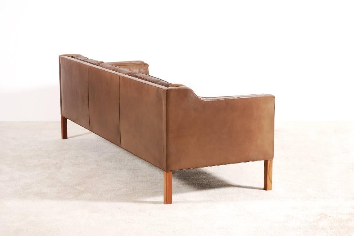 Scandinavian Modern Børge Mogensen Three-Seat Sofa, Model 2213