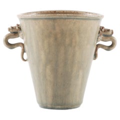 Arne Bang Keramikvase Nr. 38, emaillierte Oberfläche, dänisches Design, 1950