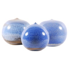 Set di 3 sfere in ceramica smaltata di Antonio Lampecco, Belgio