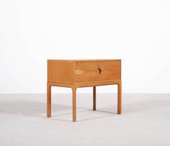Aksel Kjersgaard Oak Chest of Drawers and Mirror for Odder Møbler, 1960s