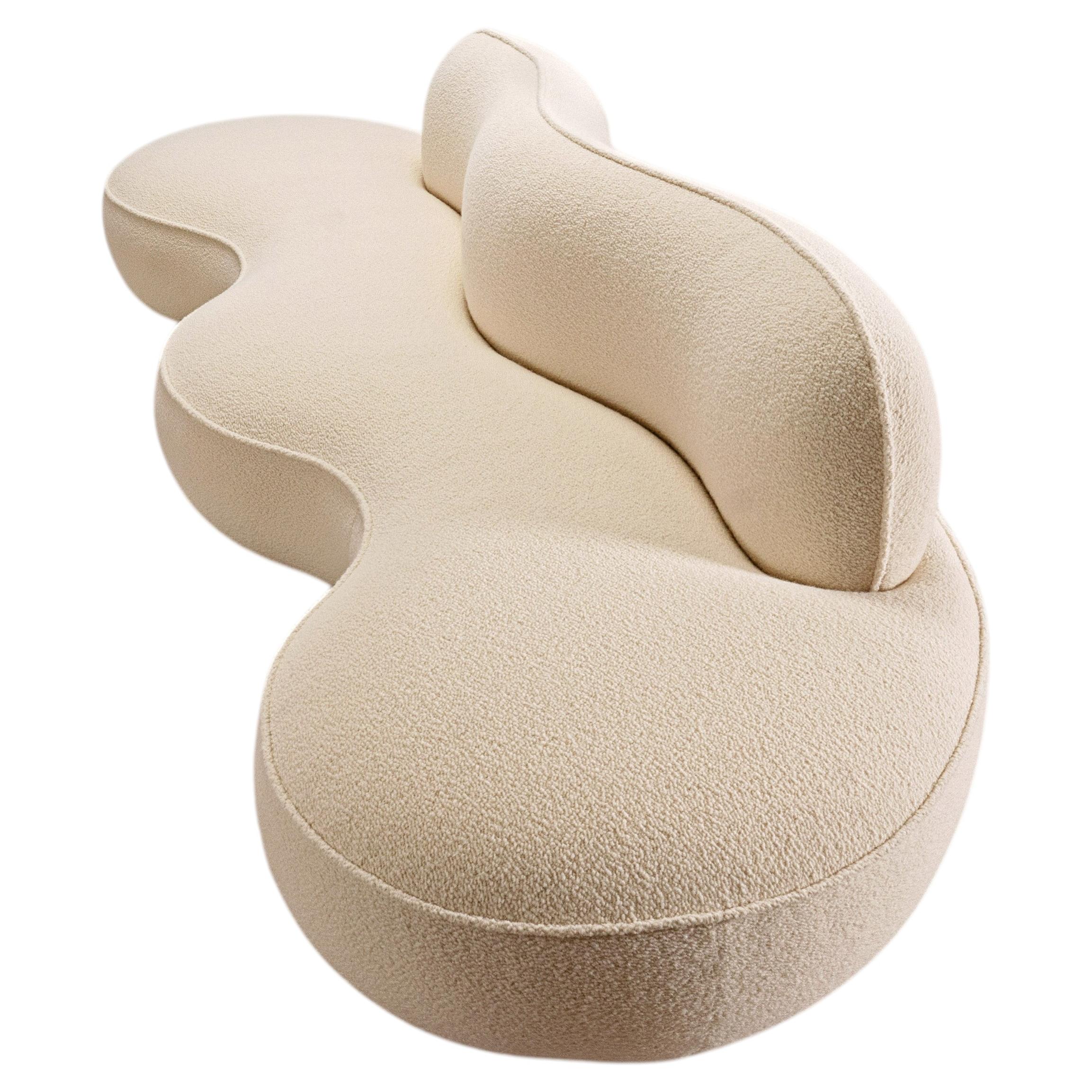 Jim Sofa by Proisy Studio. Bouclé Fabric. Handcrafted in France For Sale