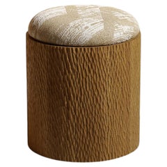 Jessie Stool by Proisy Studio, Hand-Gouged Solid Oak