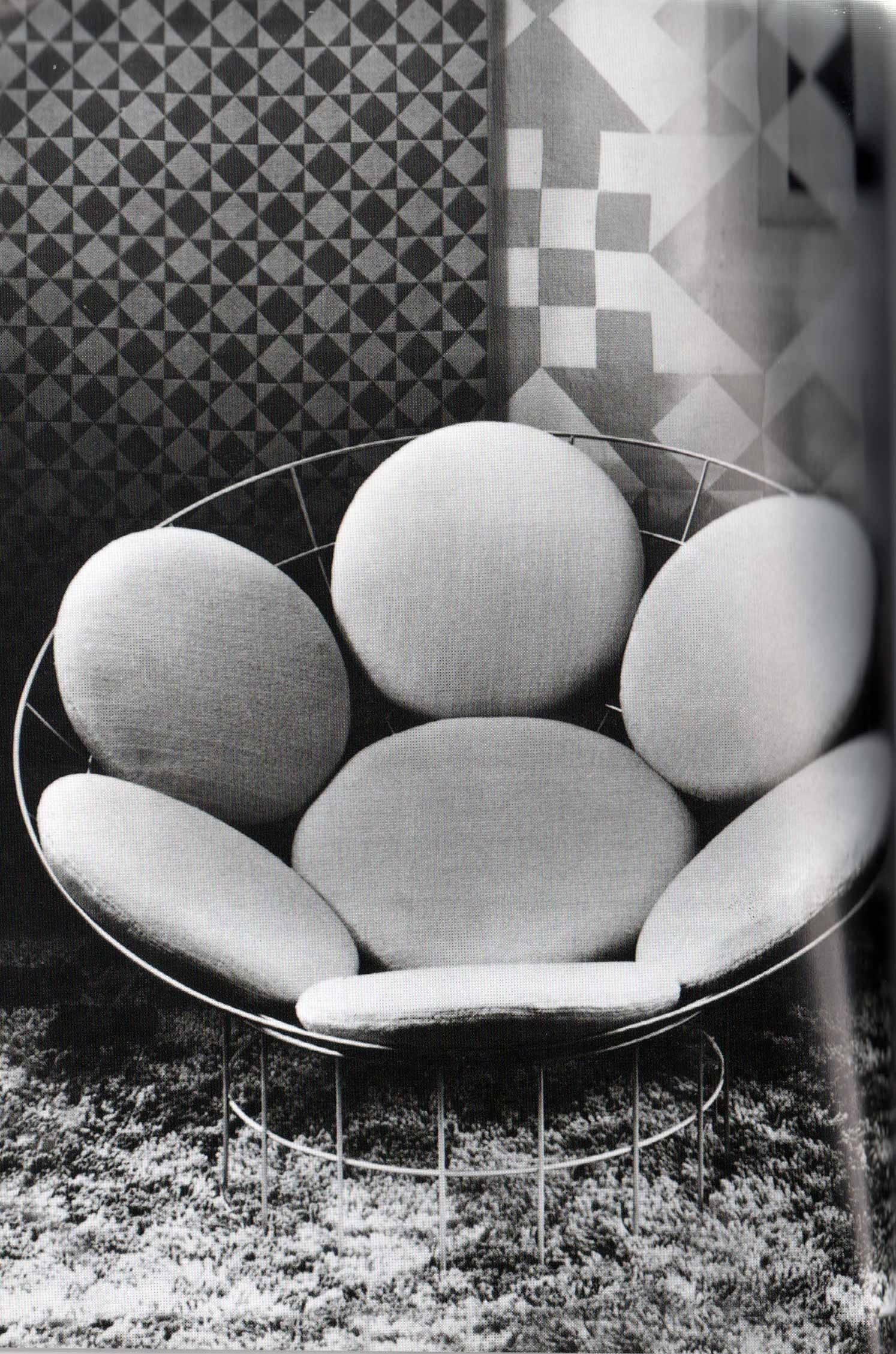 Wool Verner Panton Pair of Peacock Chairs for Plus-Linje, circa 1959