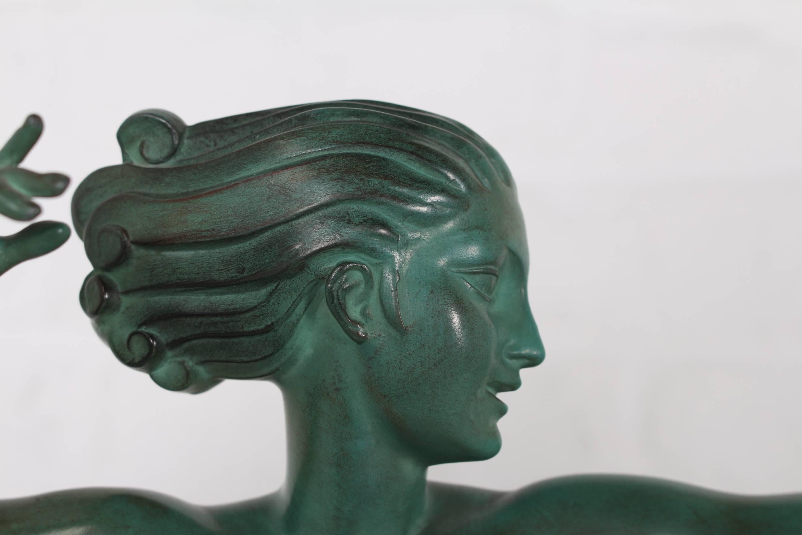 Jean Antoine De Marco Art Deco Sculpture For Sale 1