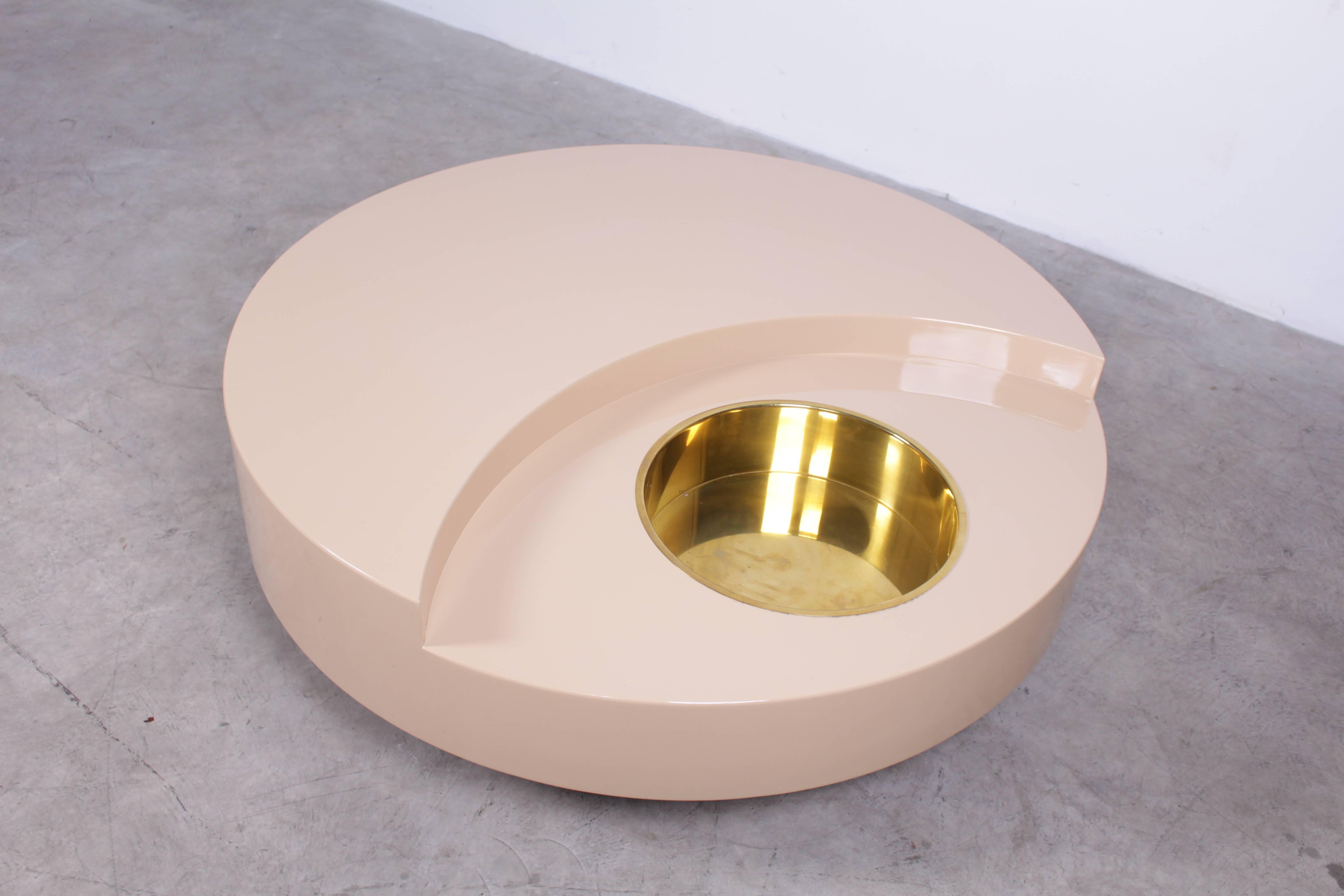 Lacquer Willy Rizzo TRG Revolving Bar Coffee Table