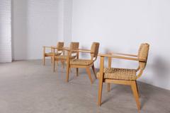 Set of Four Armchairs by Adrien and Frida Audoux-Minet for Vibo Vesoul