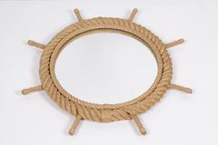 Boat Helm or Sunburst Mirror by Audoux Minet