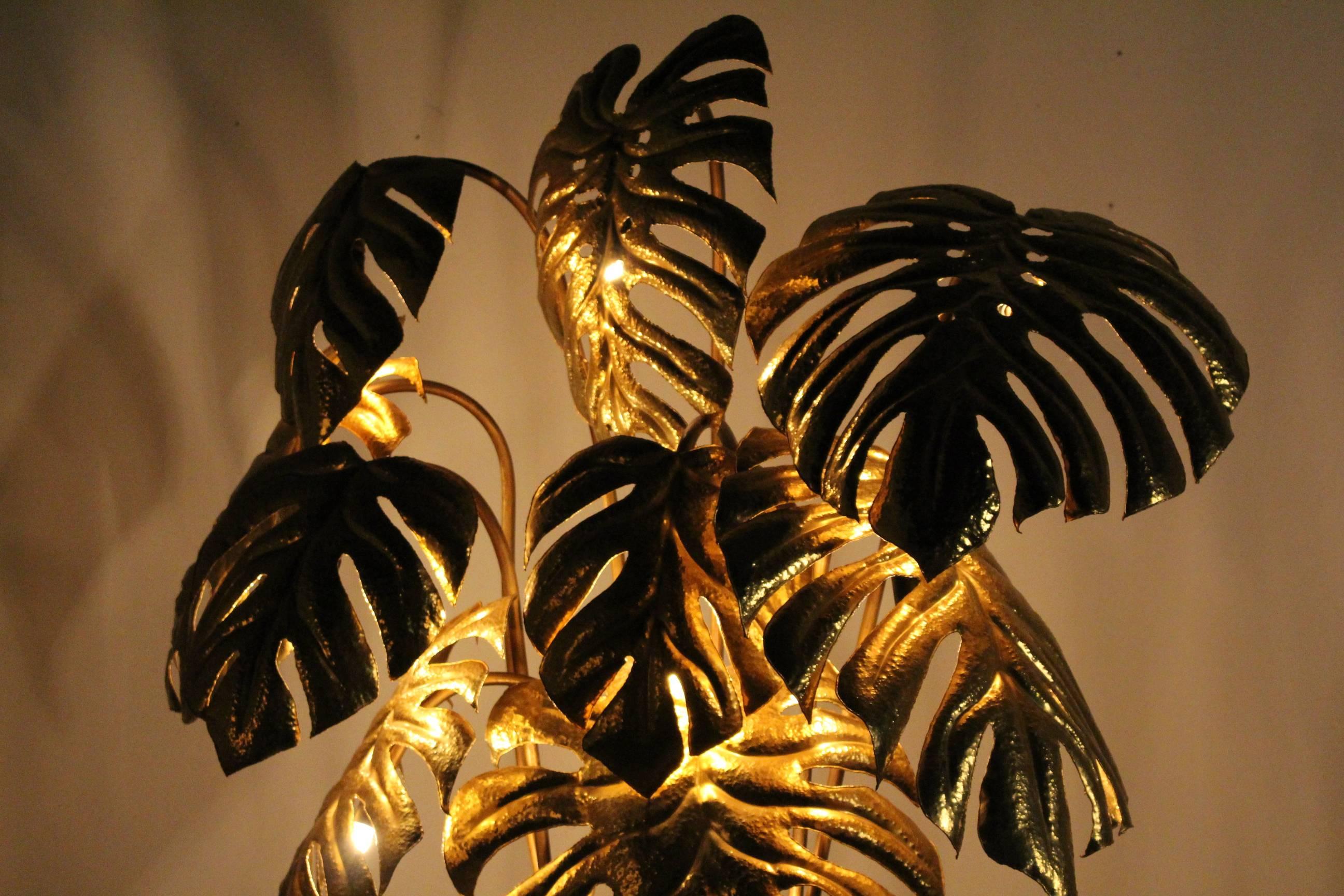 monstera lampe