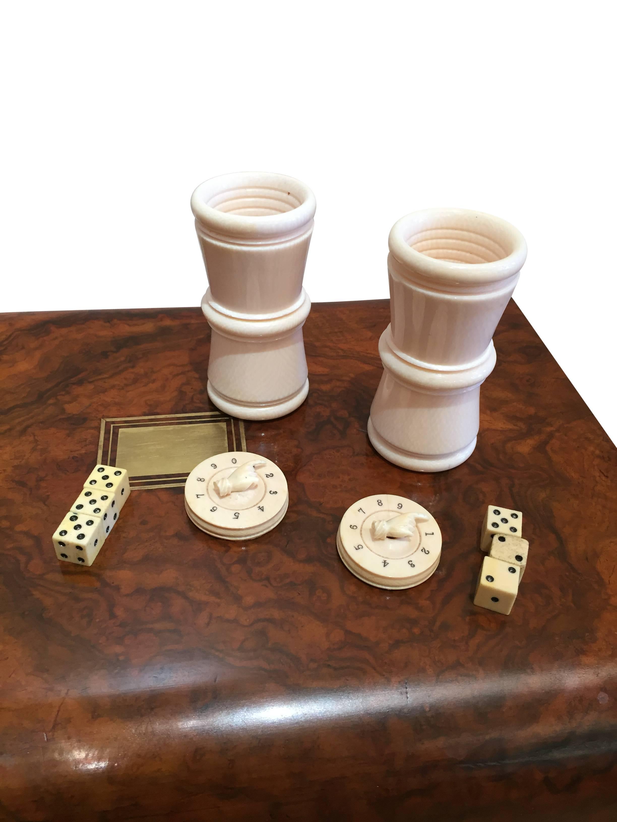 English Victorian Antique Games Compendium Box For Sale 1