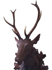 Late 19th Century Swiss "Black Forest" Life-Size Stag Head