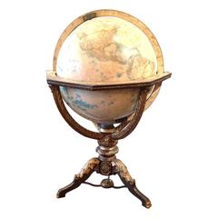 Antique Monumental 19th Century Terrestrial Globe by C. Adami