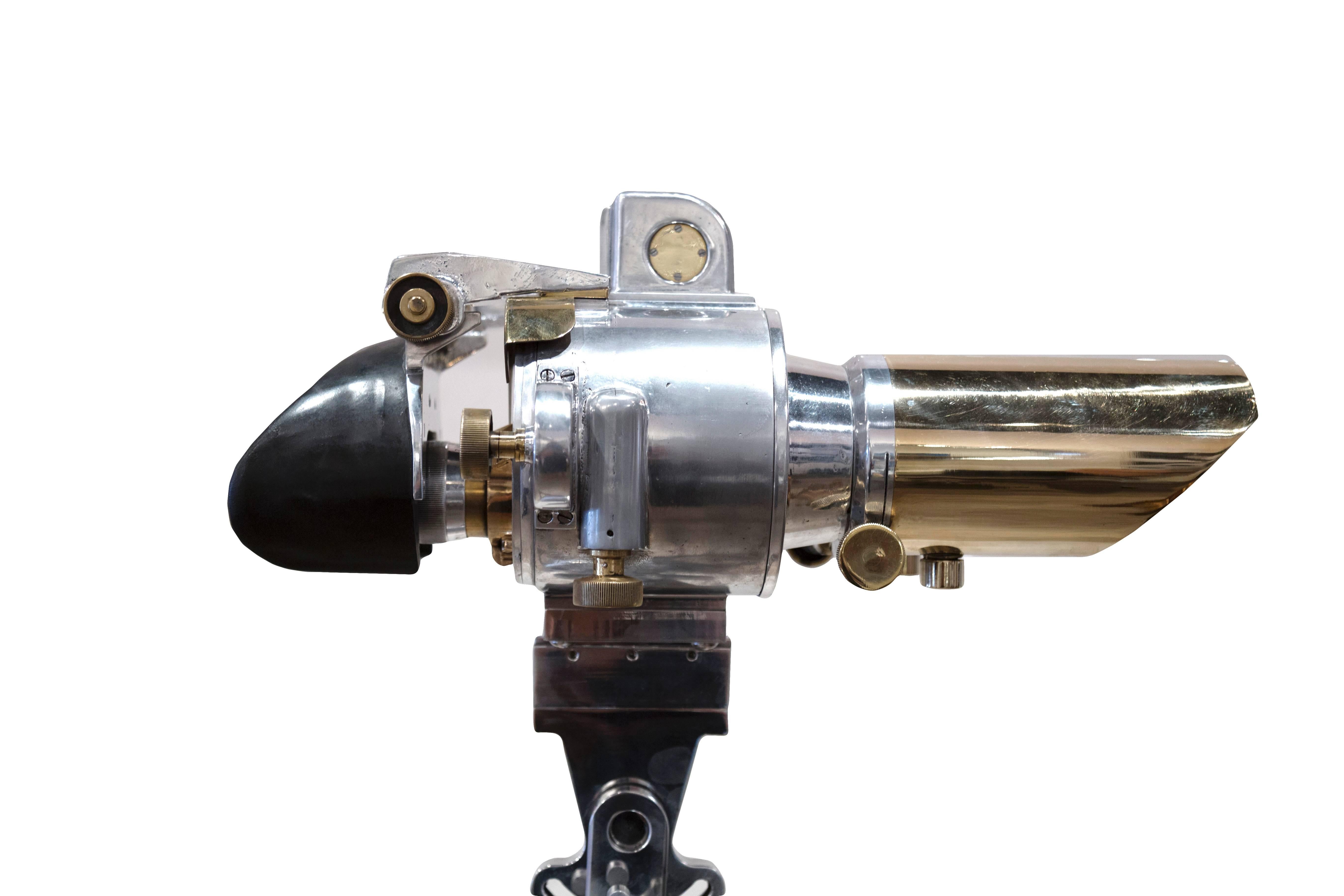 Mid-20th Century WWII Swedish Deck Mounted Binoculars For Sale