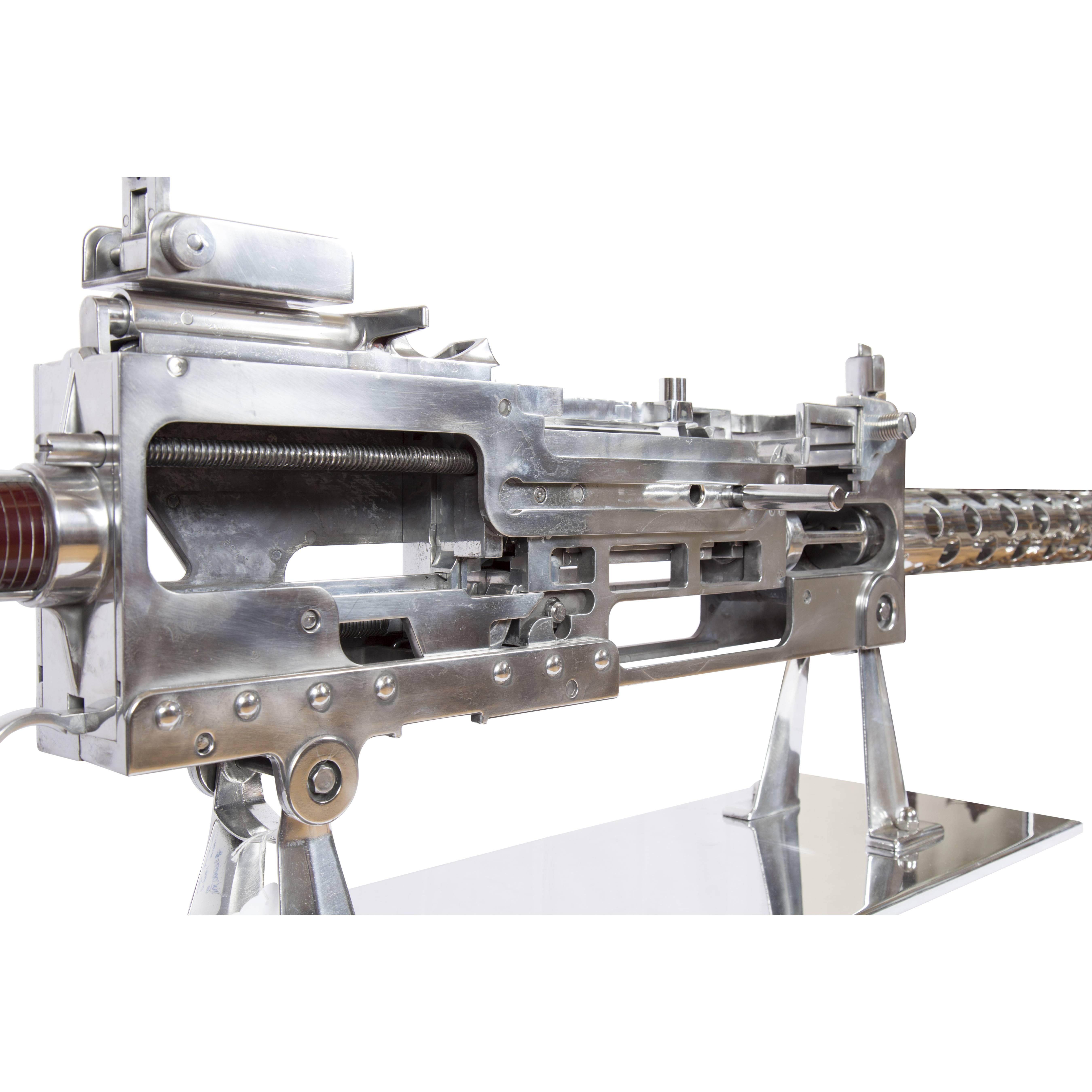 Industrial Double Life-Size Training Model of a Browning M1919 .30 Caliber Machine Gun