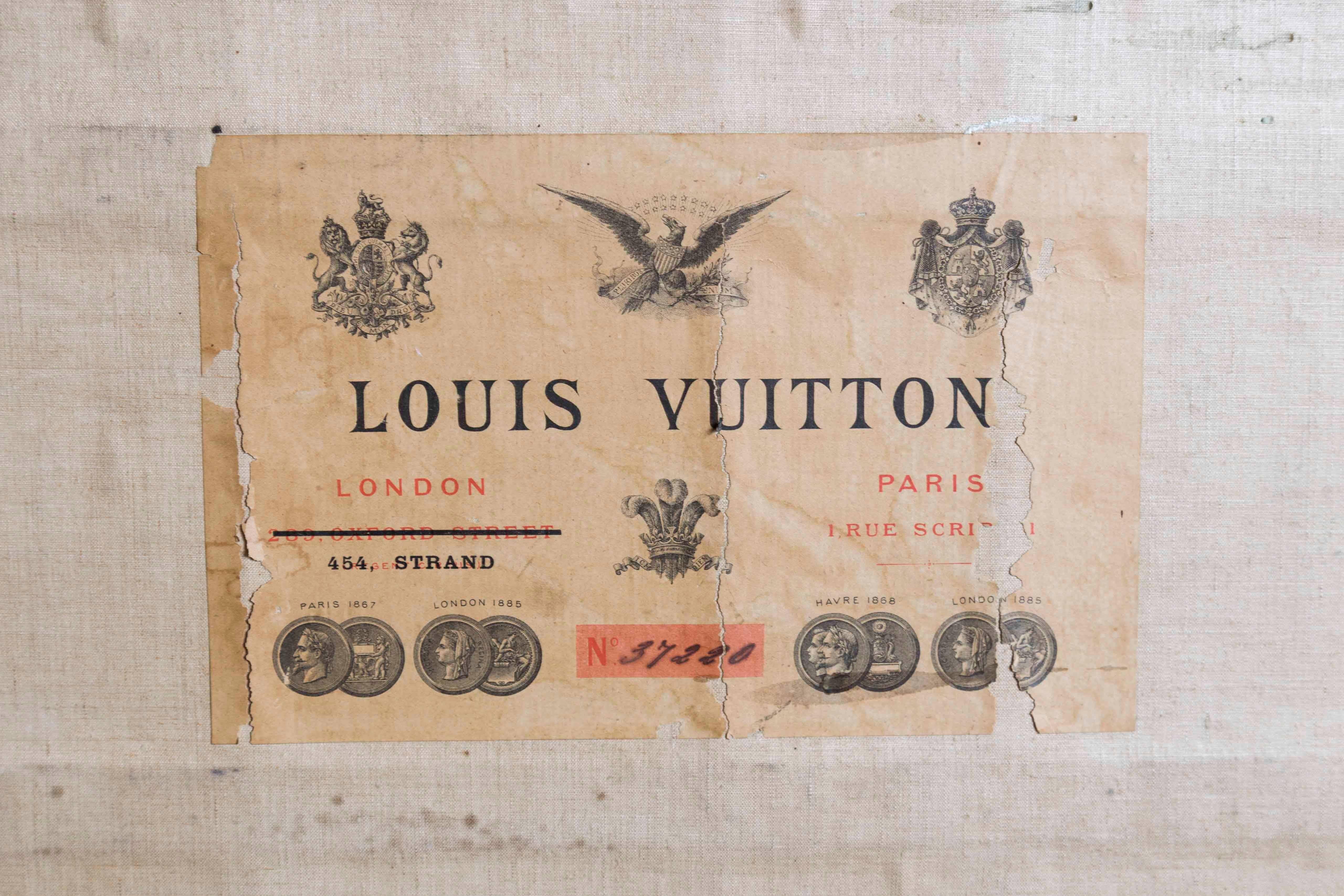 French Rare Louis Vuitton Hermetic Zinc Trunk, circa 1885
