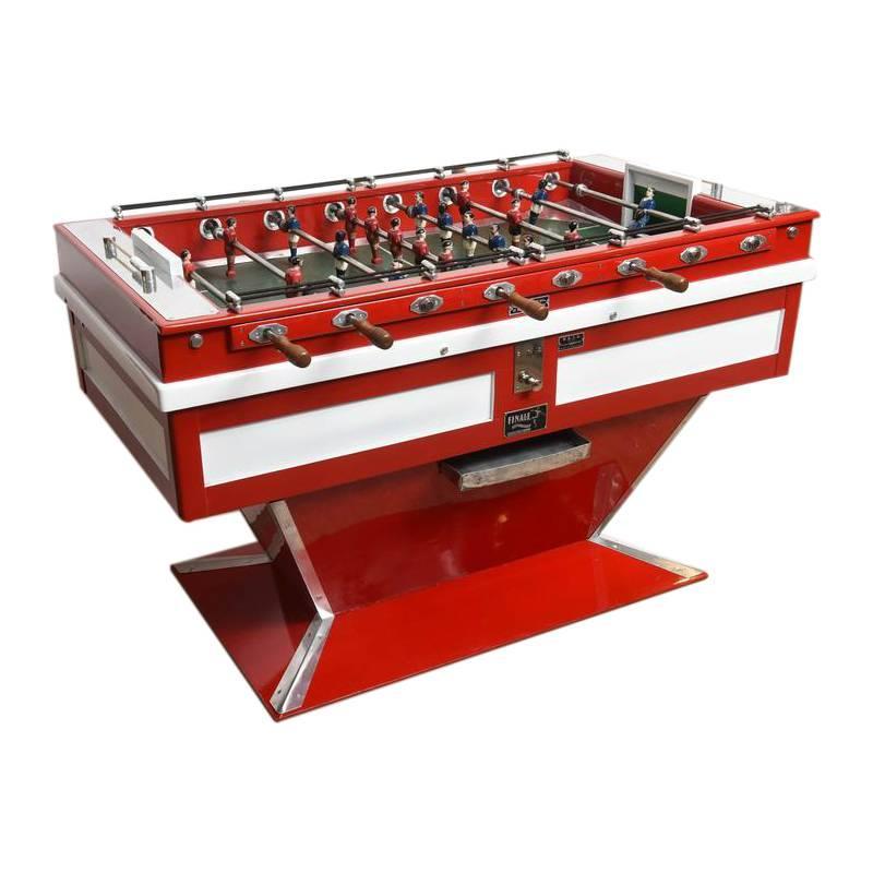 Midcentury French CoinOperated Foosball Game Table For Sale at 1stdibs