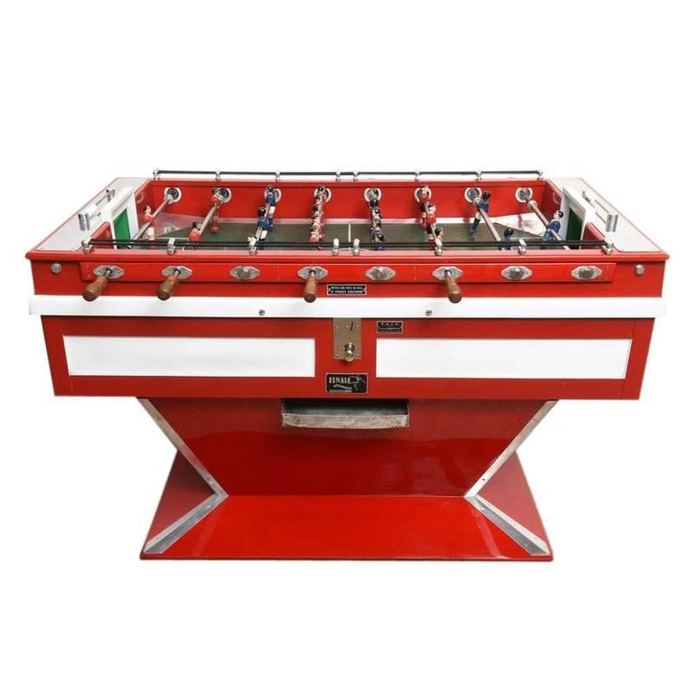 Midcentury French Coin-Operated Foosball Game Table
