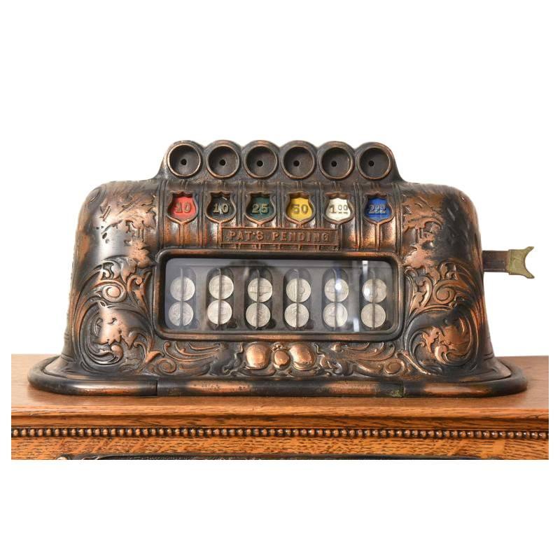American 1907 Caille Venus Upright Slot Machine with Music For Sale