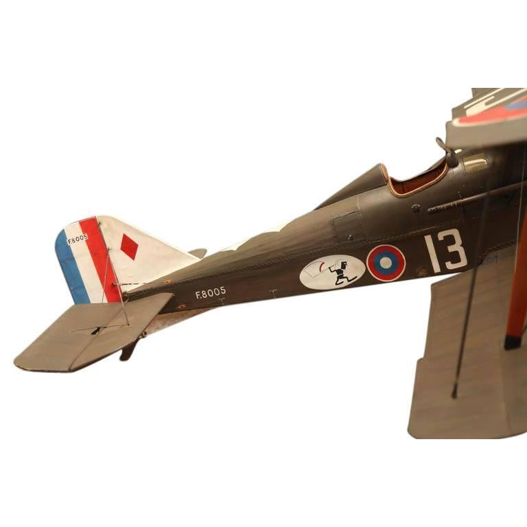 Large Vintage Hand-Built RAF SE5 Model Airplane In Good Condition For Sale In Aspen, CO