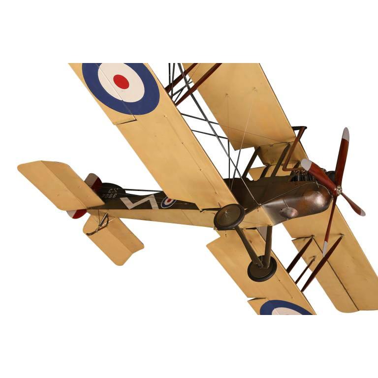 20th Century Large Hand-Built Royal Aircraft Factory BE2e Airplane Model
