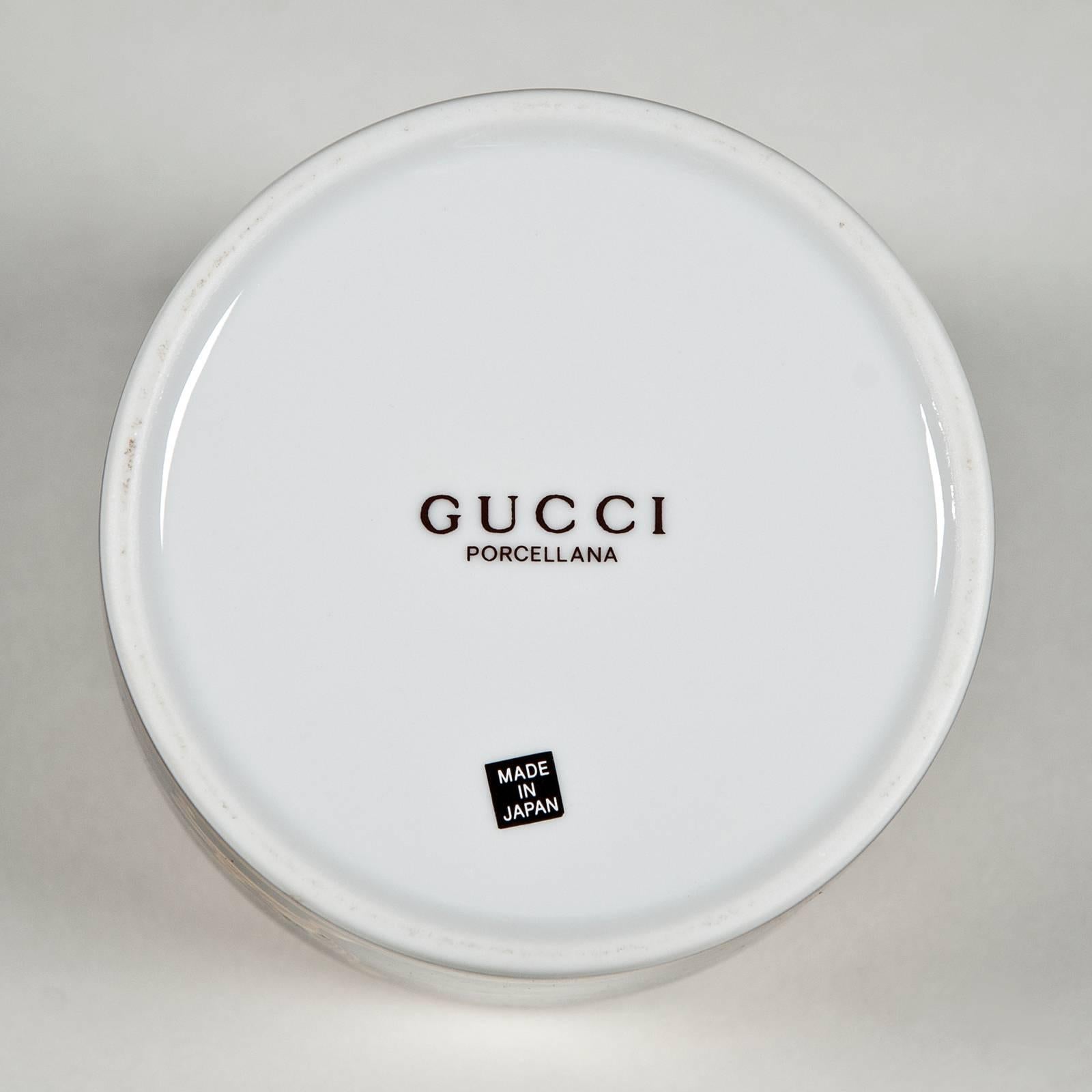 Japanese Coffee Set and Dessert Plates with Chairs by Gucci