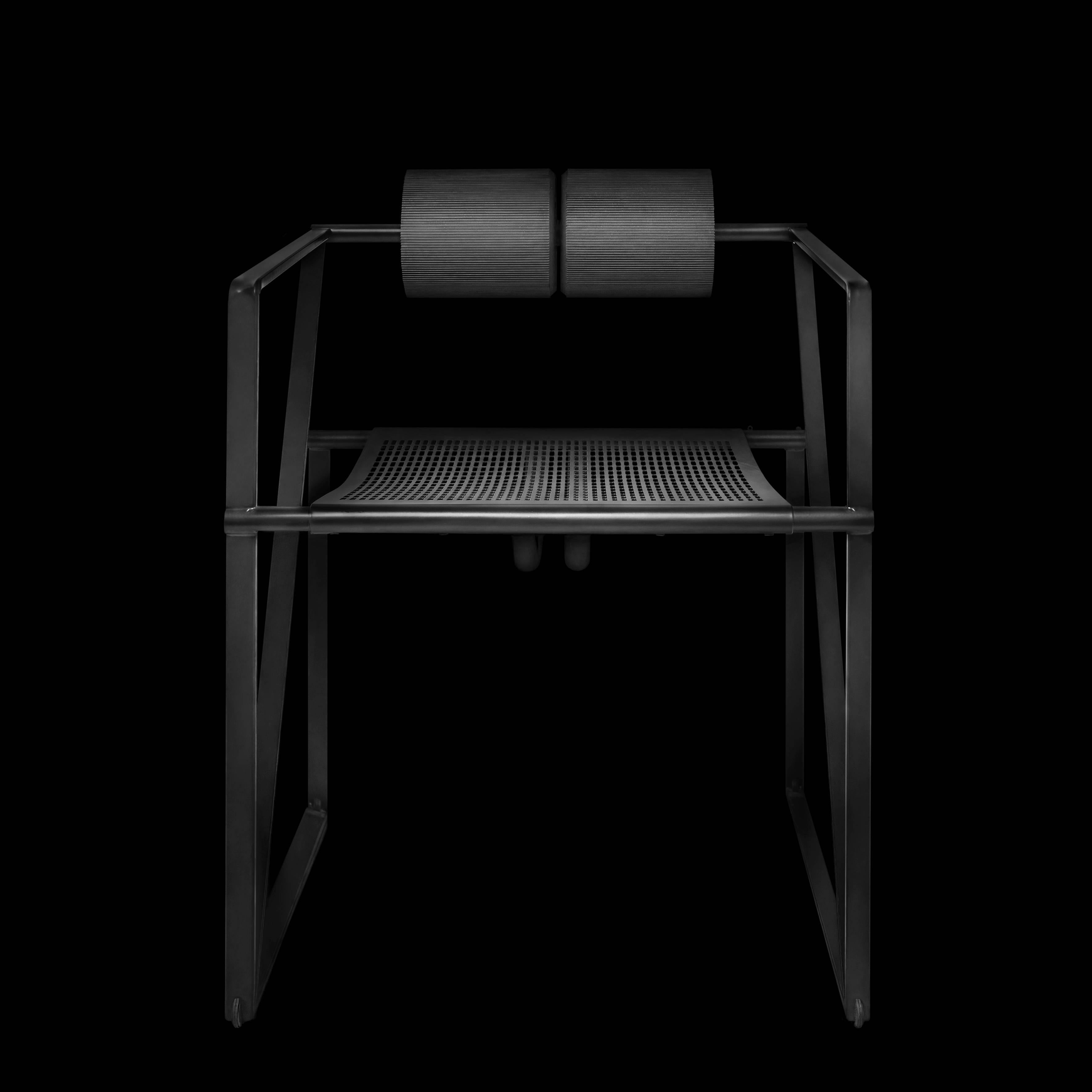 Acier Chaise Seconda de Mario Botta pour Alias