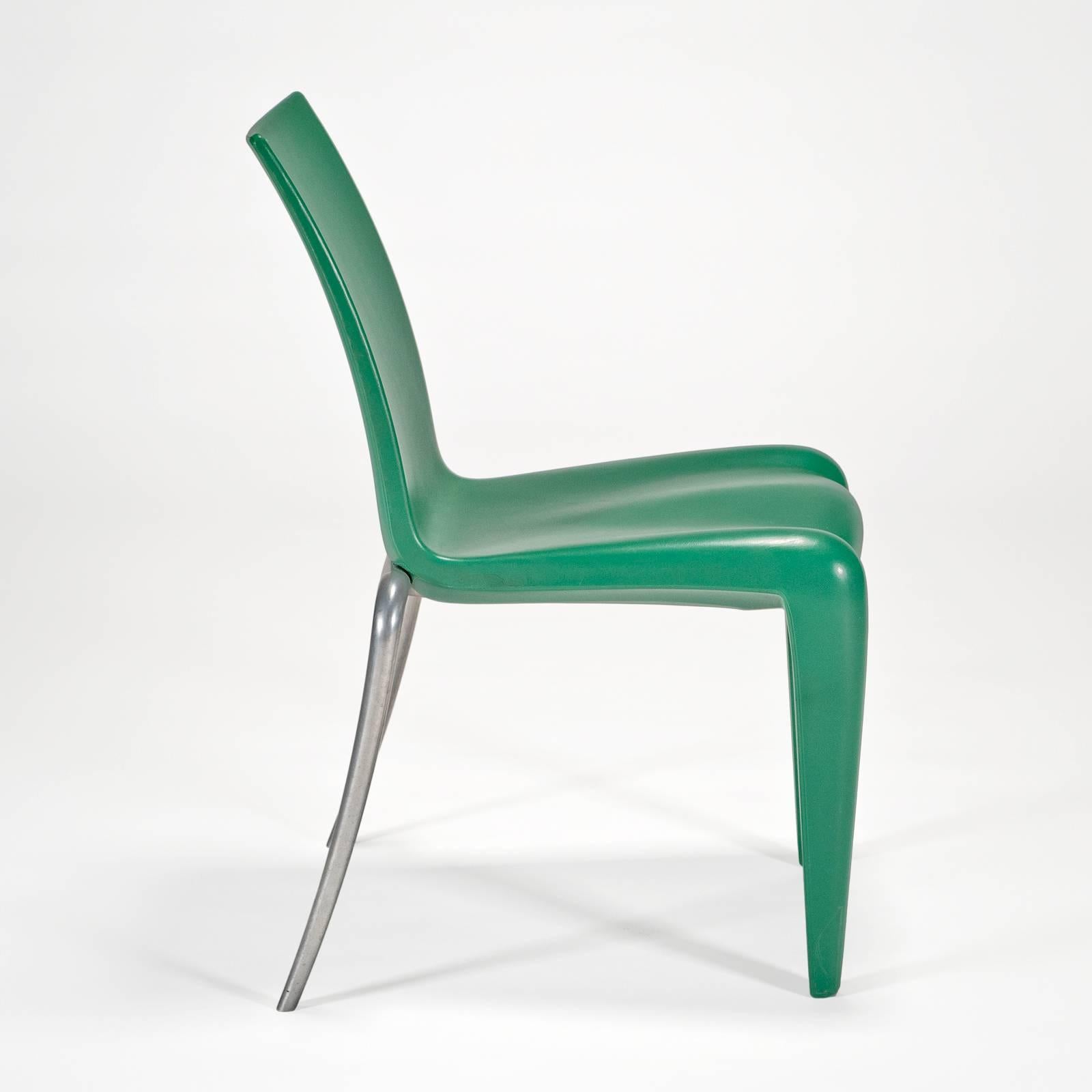 Designed in 1991, this version is an early production prototype, sent to the US as a sales sample. On the bottom of the chair, production versions have incised in the metal 