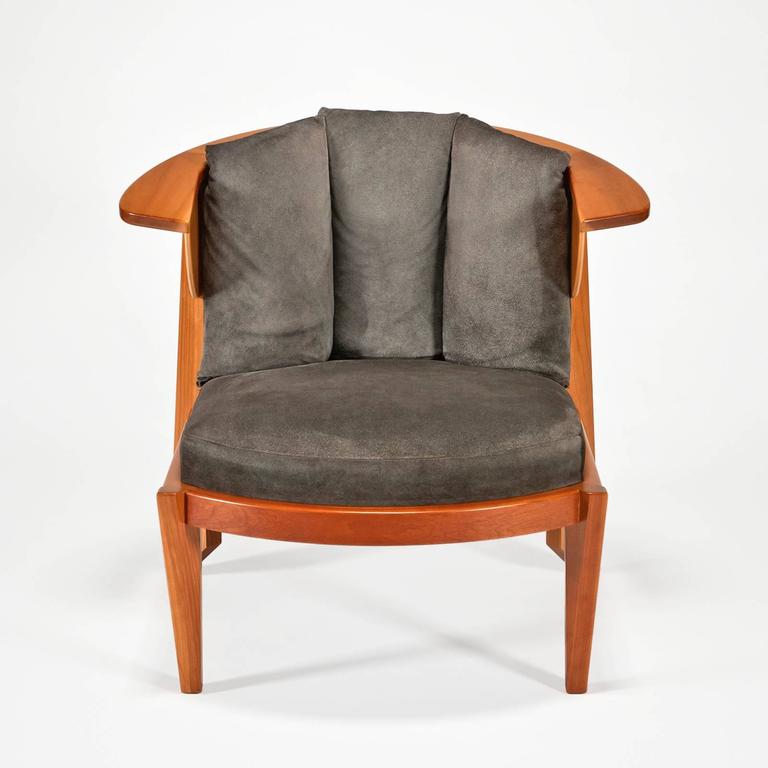 Originally designed by Frank Lloyd Wright for a client in 1956 and later produced by Cassina for Atelier International in 1989. Limited Edition production with incised details on bottom of each piece, 